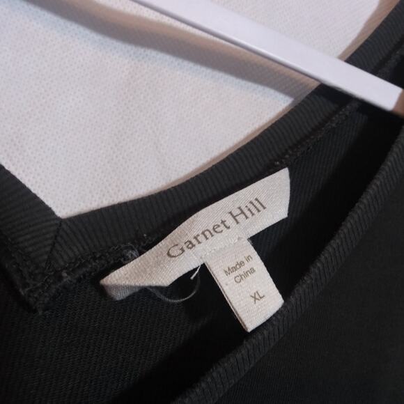 Garnet Hill Wide-Leg Knit Jumpsuit Charcoal Gray Casual Stretchy Size XL - Picture 7 of 10